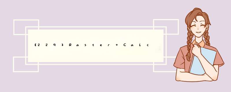 【229】Raster Calculator - 栅格计算器,第1张