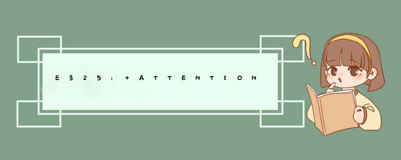 E325: ATTENTION,第1张