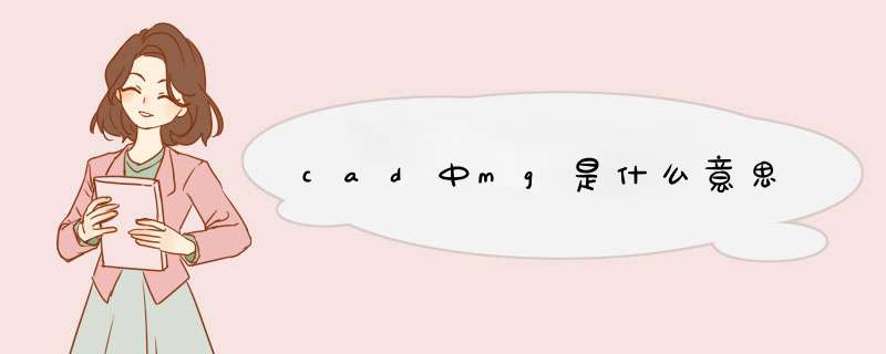 cad中mg是什么意思,第1张