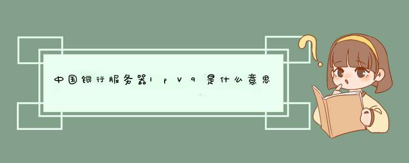 中国银行服务器|pV9是什么意思？,第1张