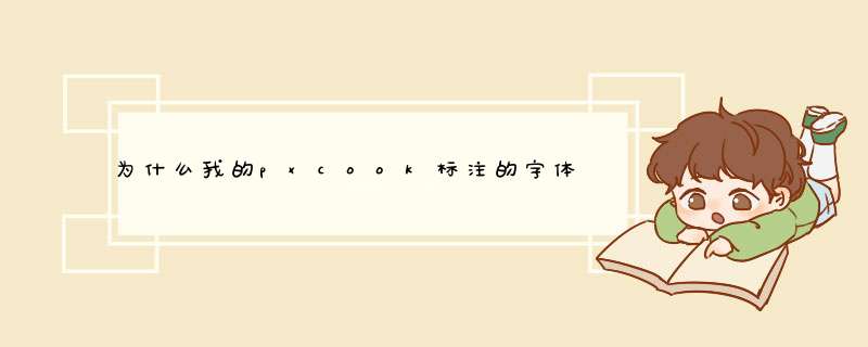为什么我的pxcook标注的字体不是中文,第1张