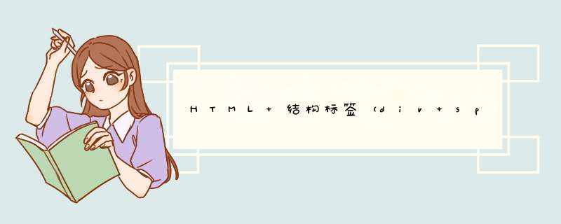 HTML 结构标签（div+span）,第1张