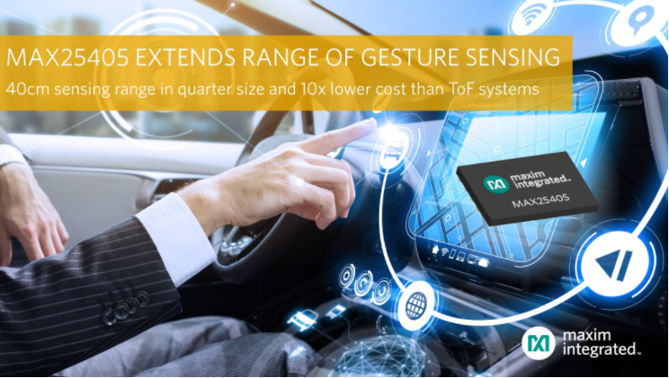 Maxim最新发布基于红外的动态手势传感器，能够在更远的距离检测各种手势，确保驾驶员专注于道路,第2张