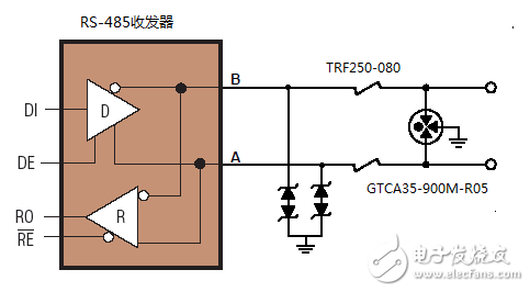 精耕电源系统保护 TE专家分享电源设计经典案例,图2 TE关于RS-485端口的解决方案,第3张